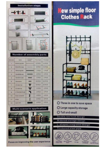 Organizador perchero y zapatero 4 EN 1