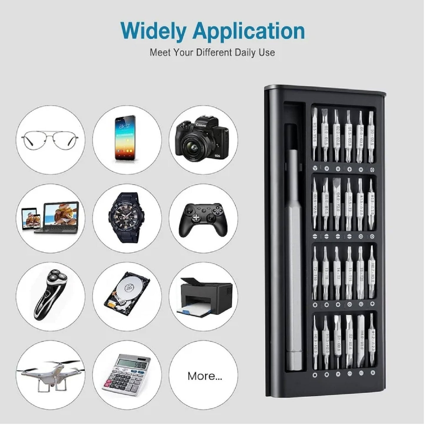 Destornilladores de Precisión 25 en 1 – Kit Completo y Portátil