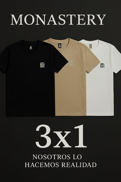 CAMISETAS MONASTERY x3