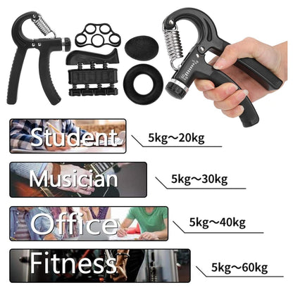 Kit Ejercitadores Mano Muñeca 5pcs