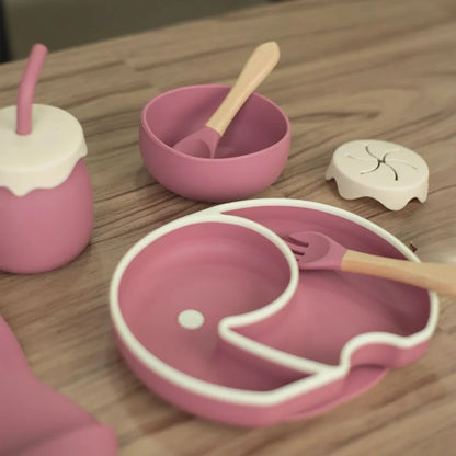 SET DE VAJILLA EN SILICONA PARA BEBE